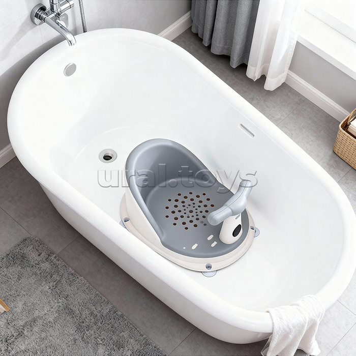 Детский стульчик - сиденье с термометром (серый)