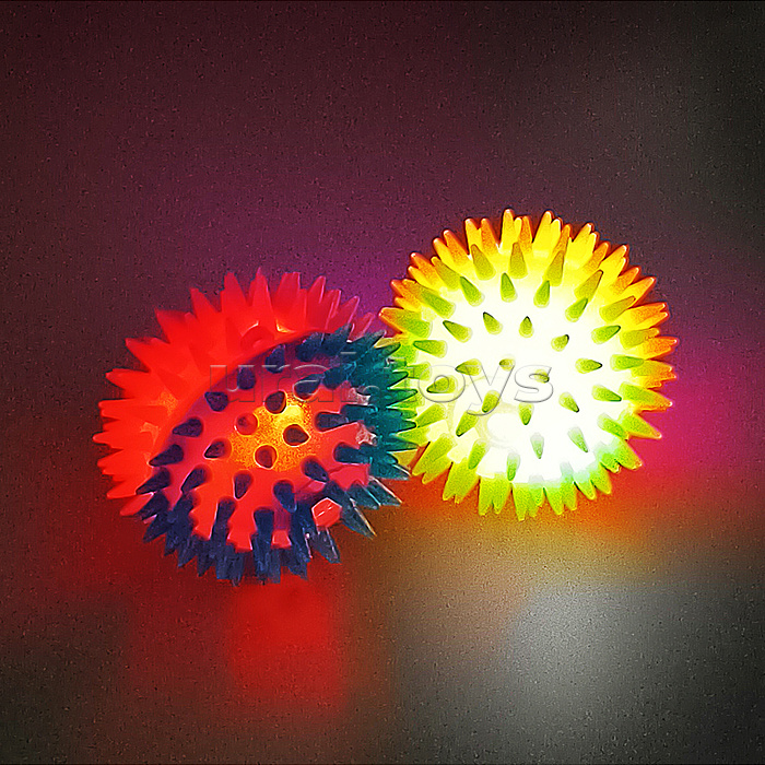 Мяч-еж "Цветные половинки" (6,5 см.) в коробке