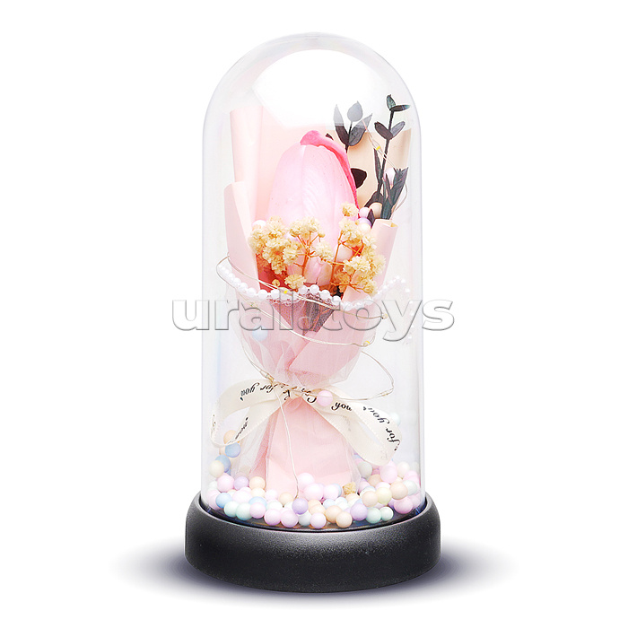 Светильник "Тюльпан" в коробке (розовый)