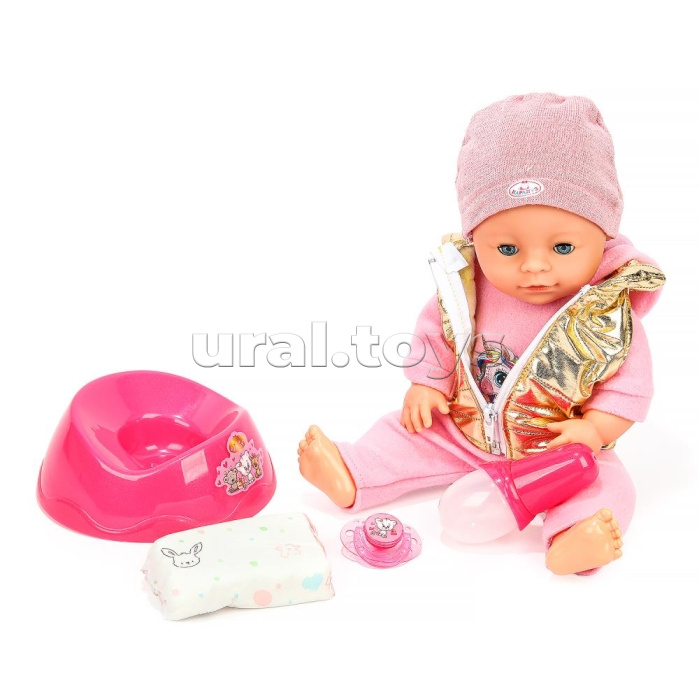 Пупс озвуч Шаинский музыка 40 см, пьет, писает, закр. глазки, 4 акс, 100 фраз