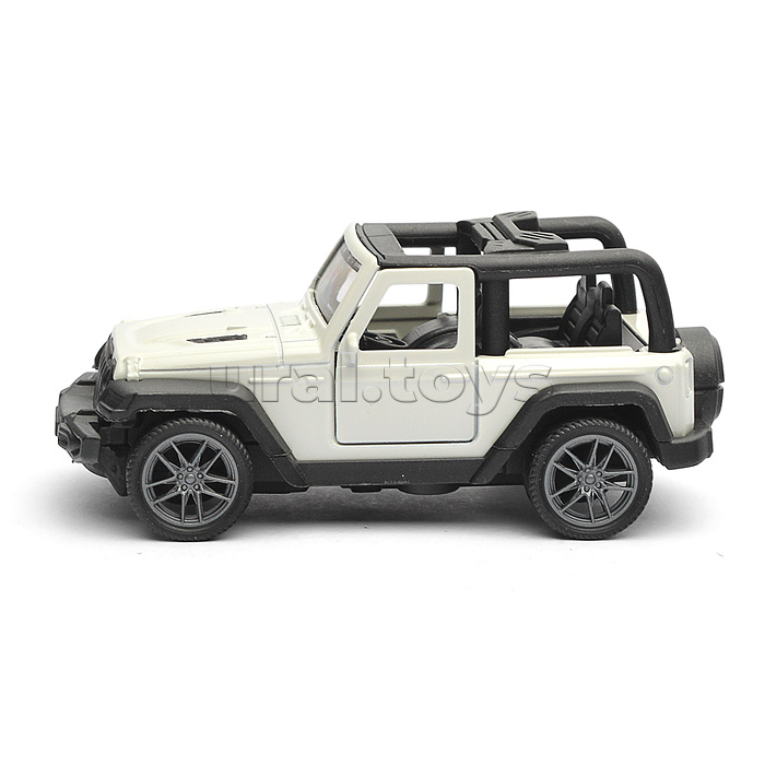 Белая инерционная машинка Джип Сафари die-cast,1:32, открывающиеся двери