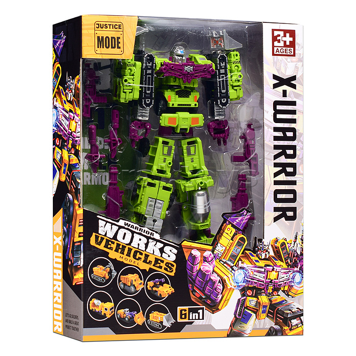 Робот "Works vehicles" 6в1 в коробке