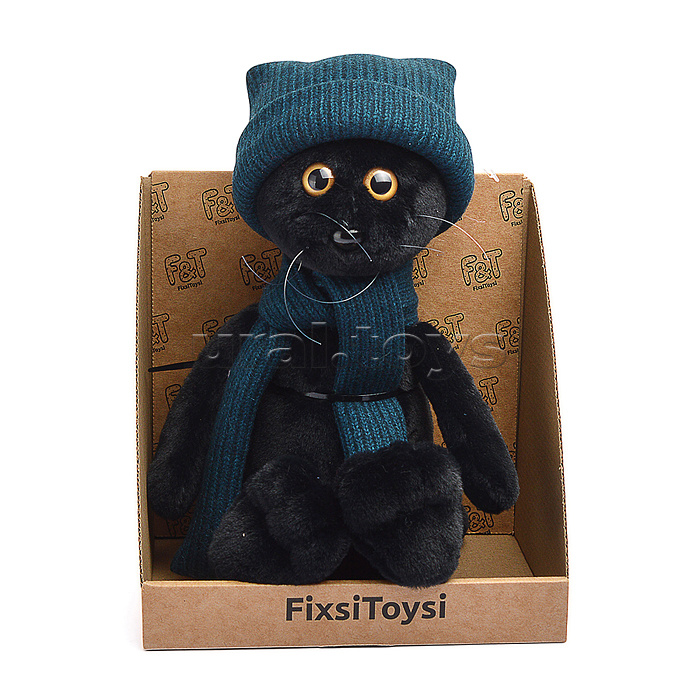 Кот Фикс в шапке с вышивкой В27