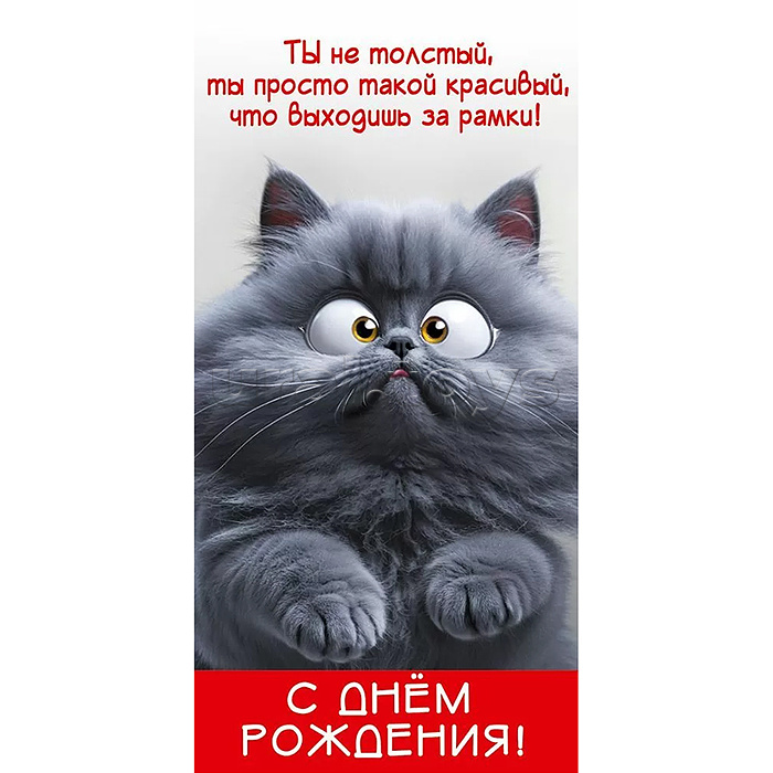 Конверт для денег "С Днём рождения! Ты не толстый..."