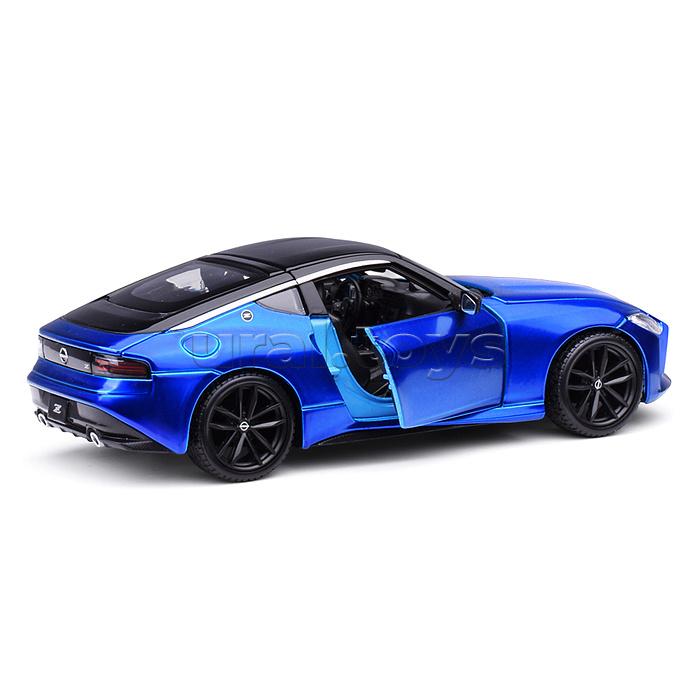 Машинка die-cast 2023 Nissan Z, 1:24, синяя, открывающиеся двери Машинка die-cast 2023 Nissan Z, 1:24, синяя, открывающиеся двери