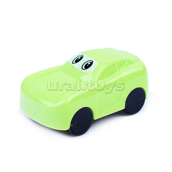 Точилка для карандашей "Машинка" 1 отверстие, с контейнером, пластмассовая в форме машинки, в пластиковой тубе, ассорти