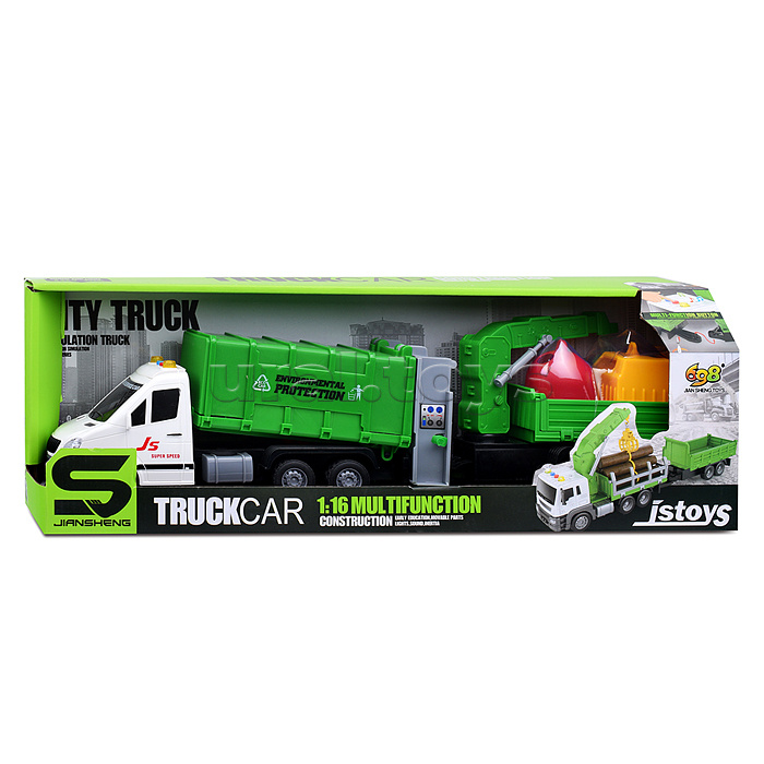 Машина "Мусоровоз" на батарейках, в коробке