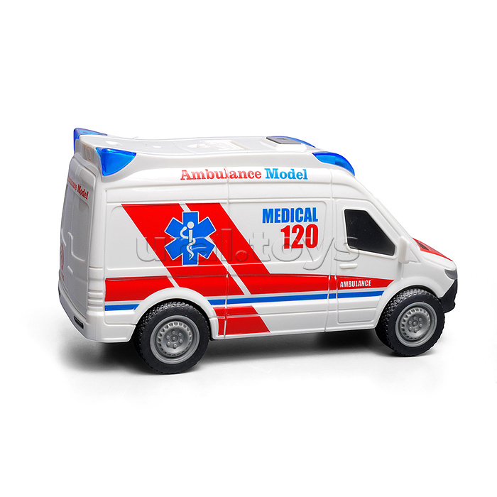 Машина "Спасательная служба" 1:20 (свет, звук) в коробке (в ассортименте)