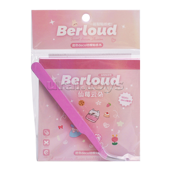 Наклейки для ногтей в блокноте, 85x85 мм, "Сказочные облака" 24 листа в наборе