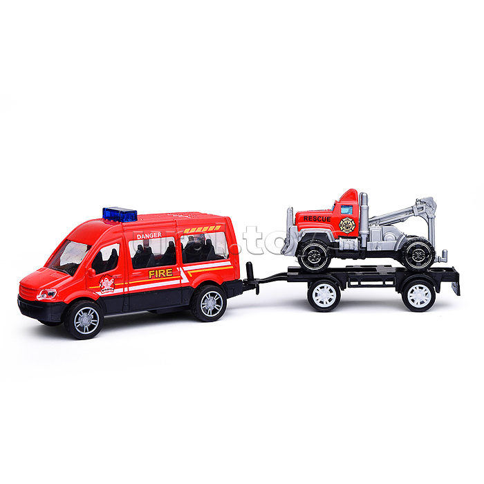 Машина "Пожарная служба" металл, в коробке