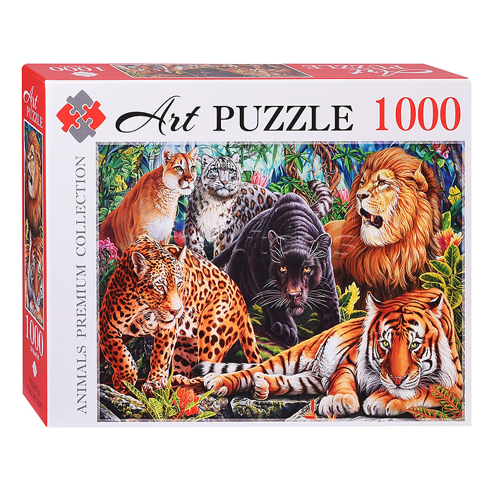 Пазлы 1000 Artpuzzle "Дикие кошки"