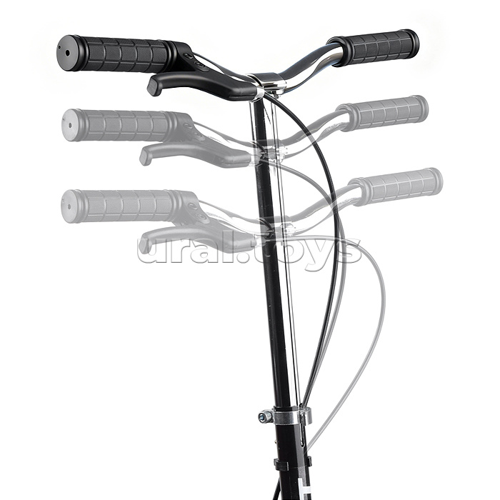 Самокат 2-х колесный ROCKET,колеса PU/ 145 мм,ABEC 7, черный (в пакете)