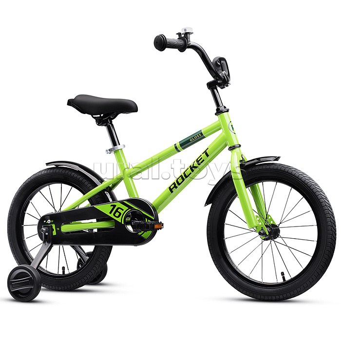 Велосипед 16" Rocket Gloss, цвет зеленый