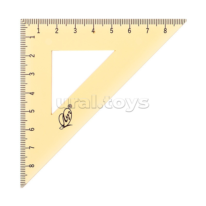 Набор геометрический малый прозрачный, оранжевый, 4 предмета