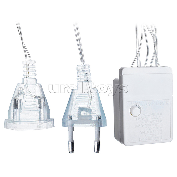 Электрогирлянда-занавес 6*3м, 640 ламп, синий в пакете