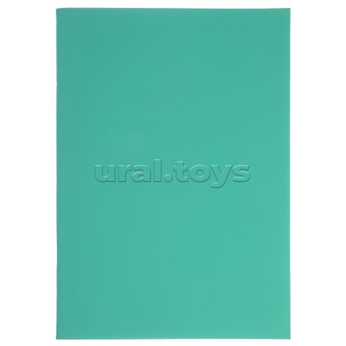 Тетрадь 48л. А4 клетка "Аквамарин" на скобе запечатанный титульный лист Soft-touch SoloMatte