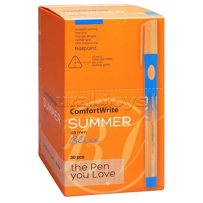 Ручка "ComfortWrite. Summer" шариковая 0.5 мм, синяя