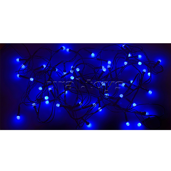 Электрогирлянда светодиодная 5 м, 50 ламп, синий