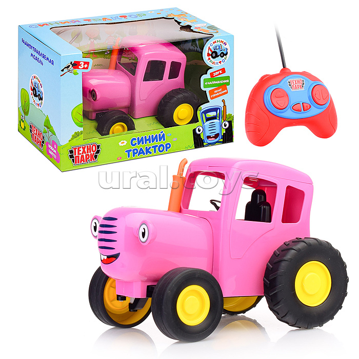 Модель р/у "Синий трактор" 20 см, звук, розовый, в коробке