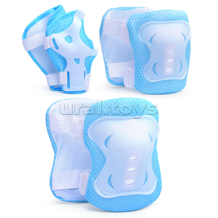 Набор защиты для катания (цвет бело/синий)