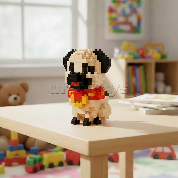 Конструктор "Французский бульдог" 3D, в коробке