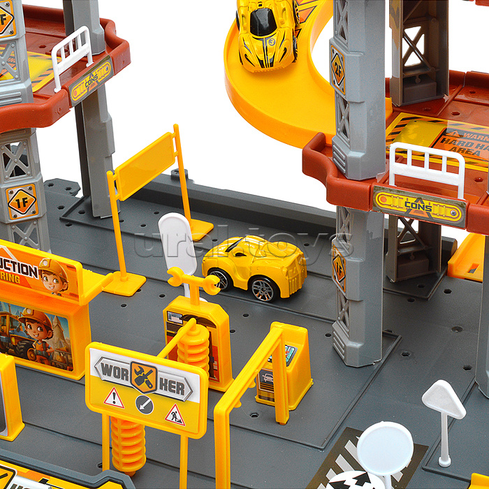 Парковка "Приключения на стройке" (82 предмета) в коробке Парковка "Приключения на стройке" (82 предмета) в коробке