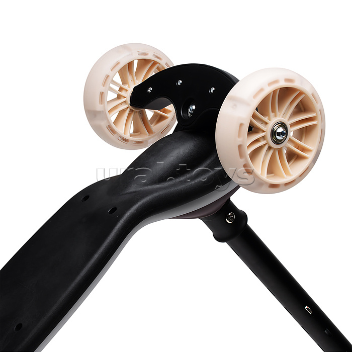 Самокат трёхколёсный ROCKET светящиеся колеса PU, дека, рулевая стойка, цвет серый