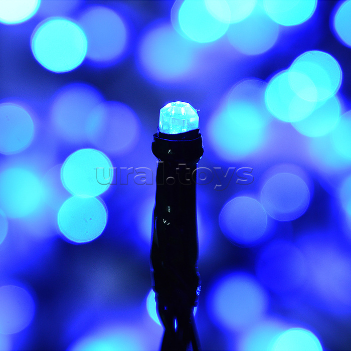 Электрогирлянда светодиодная 10м., 100 ламп, синий