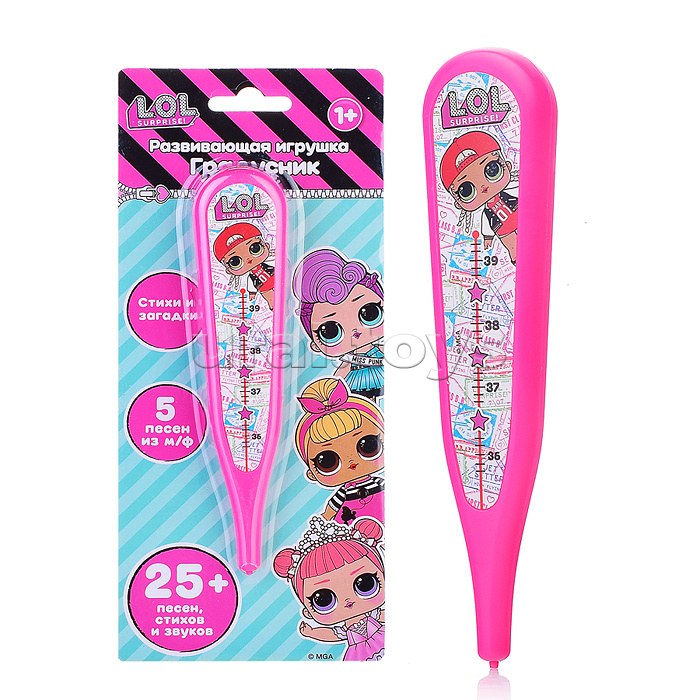 Градусник "Лол" (25 песен, стихов, звуков, на. бат.) блистер