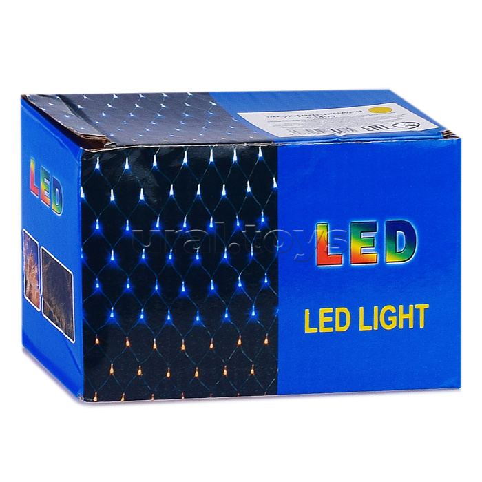 Электрогирлянда светодиодная 3*2м, 192 лампы, цветная
