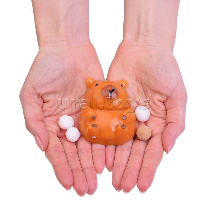 Игрушка-антистресс "Капибара с мягкими шариками"