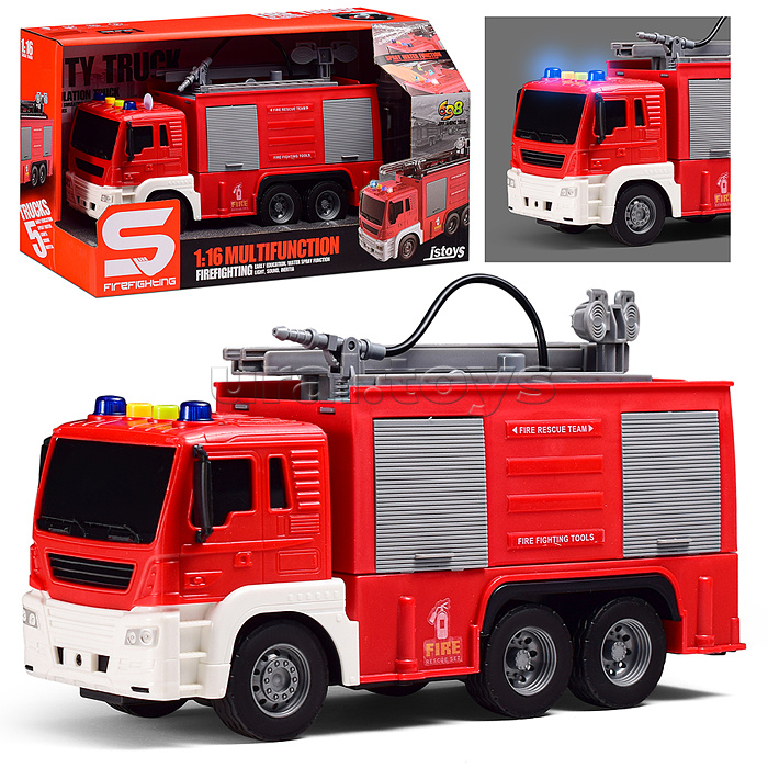 Машина "Эко-транс" 1:16 (свет, звук) в коробке (цвет красный)