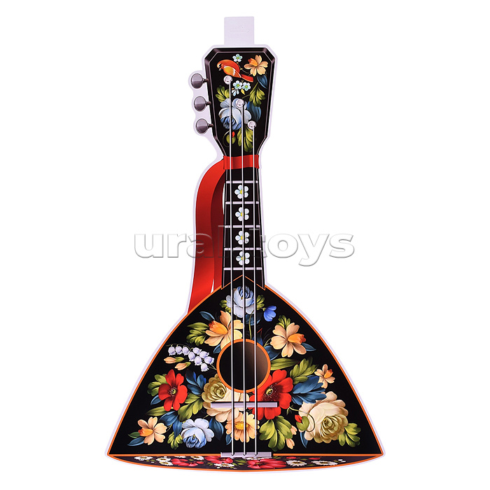 Плакат вырубной А3. Балалайка жостовская (двухсторонняя)