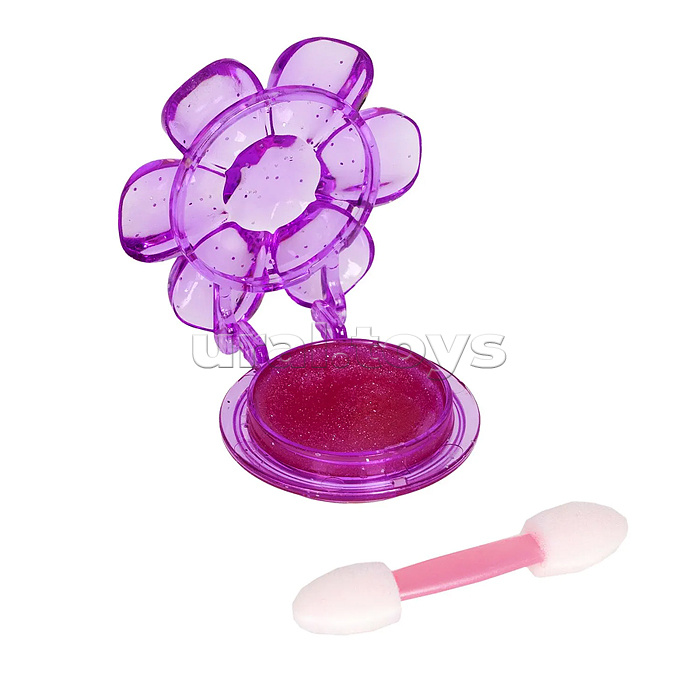 Набор детской декор. косметики Eva Moda,  бабочка с тенями для век 4 оттенка (2,8г), 2 аппликатора, помады 2 оттенка (1,6г), лак для ногтей (7,8г), цветок-футляр с блеском для губ (1,4г), 3 заколки