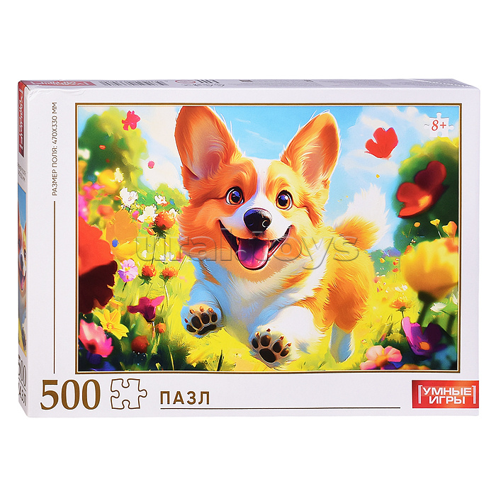 Пазлы 500 "Бегущий корги"