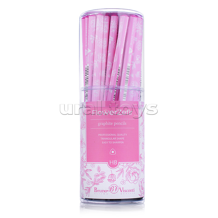 Карандаш чернографитный "FlowerZefir. Rosa" НВ