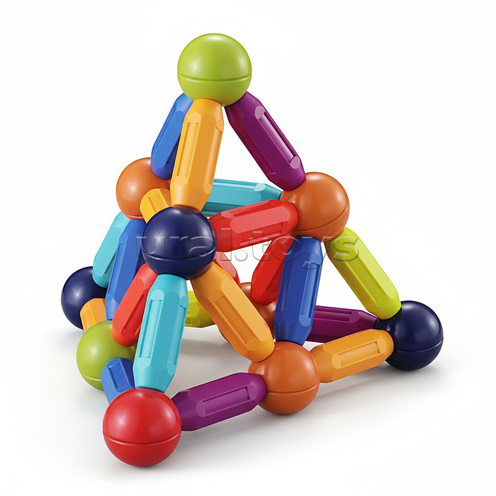 Конструктор "Хитрые сцепки" (магнитный, 168 дет.) в коробке