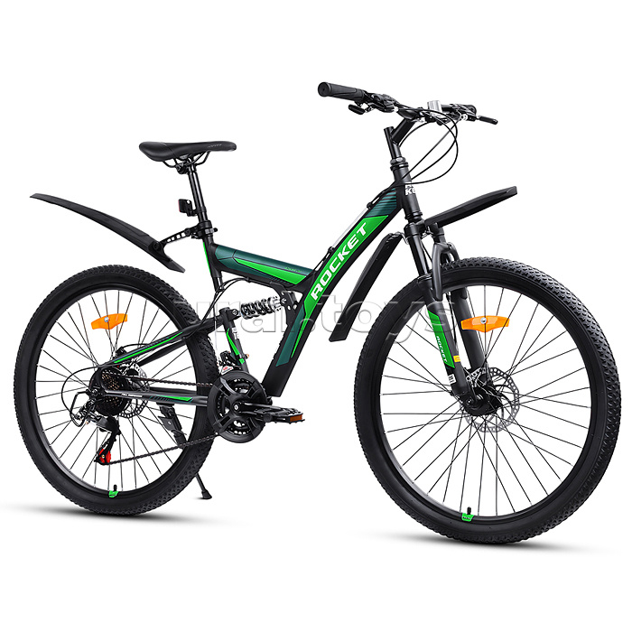 Велосипед 26" Rocket Azkar, цвет зеленый, размер 18"