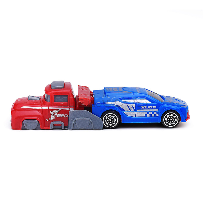 Автовоз "Автодрайв" с гоночными авто, в коробке