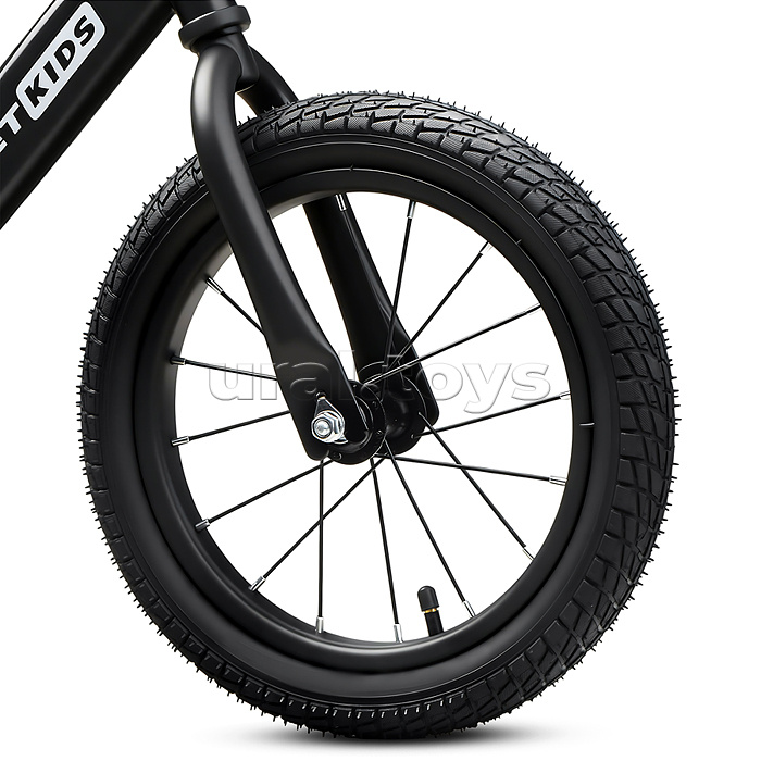 Беговел 14" Rocket R0045NEW-BK, колеса надувные, цвет черный