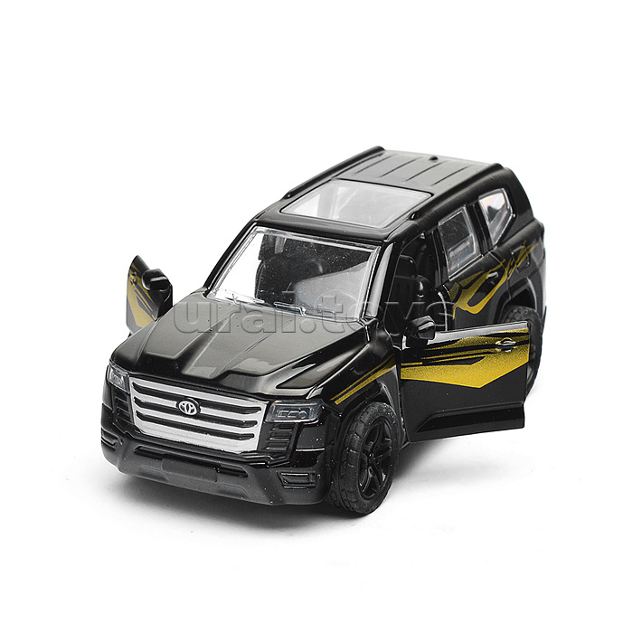Чёрная инерционная машинка с люком die-cast, 1:32, открывающиеся двери Чёрная инерционная машинка с люком die-cast, 1:32, открывающиеся двери