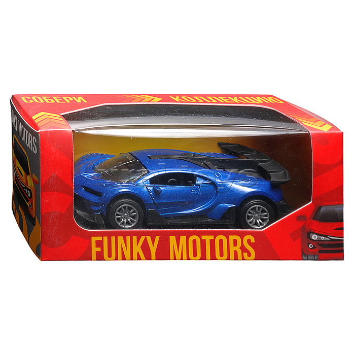 Синяя инерционная машинка спорт die-cast , 1:32