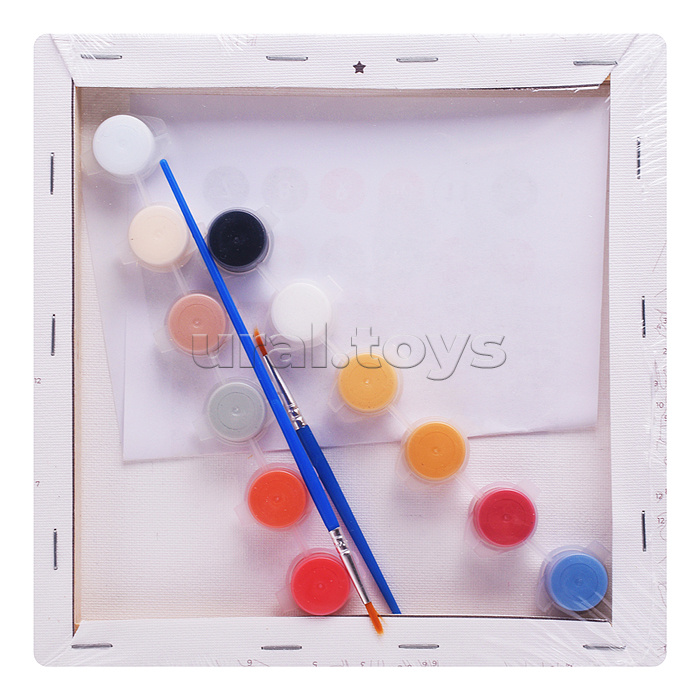 Картина по номерам "Котик на красной площади" 20х20см