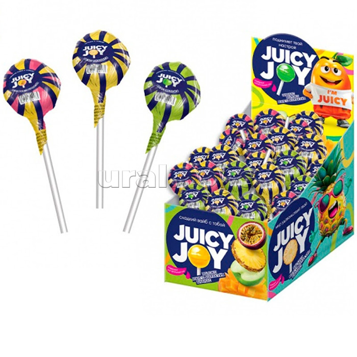 Карамель на палочке, Конфититрейд Juicy Joy, 100шт, 11 г.