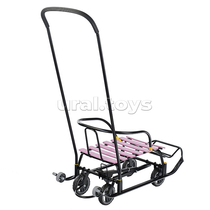 Санки детские "Мишутка-1" Универсал (черный-слива) в коробке