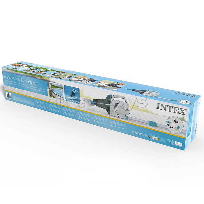 Вакуумный пылесос для чистки бассейна на аккумуляторах с ручкой 2.8м, 28628 INTEX