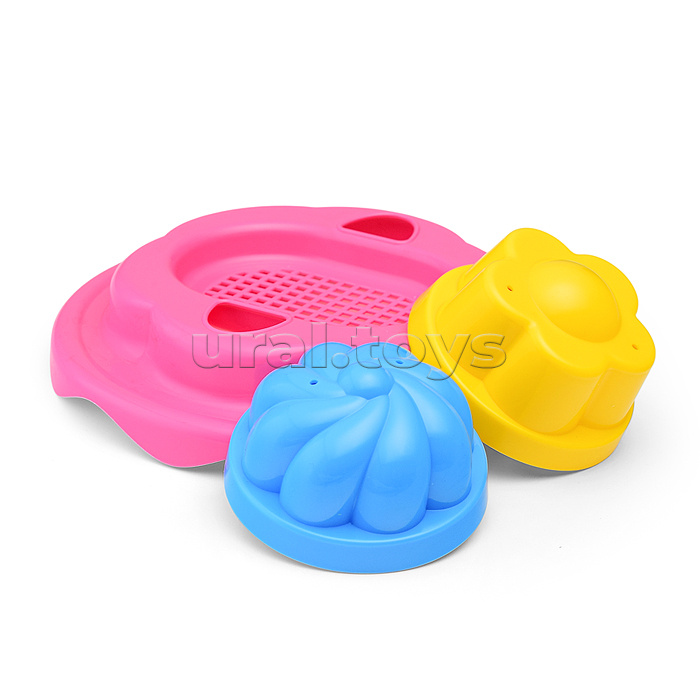 Набор Disney «Минни» №12: ведро с наклейкой, ситечко "Солнышко", лопатка №5, грабельки №5, 2 формочки, лейка №10