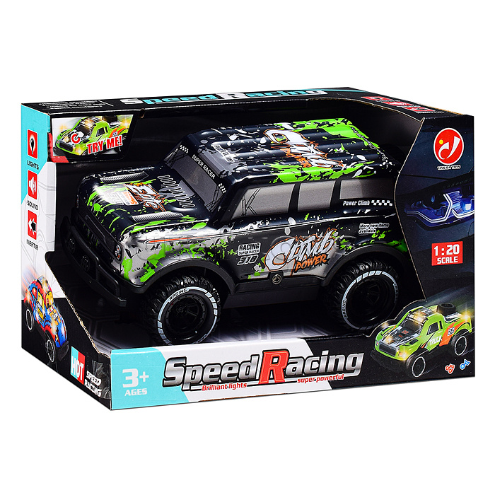 Машина "Скорость дороги" 1:20, свет, звук, в коробке