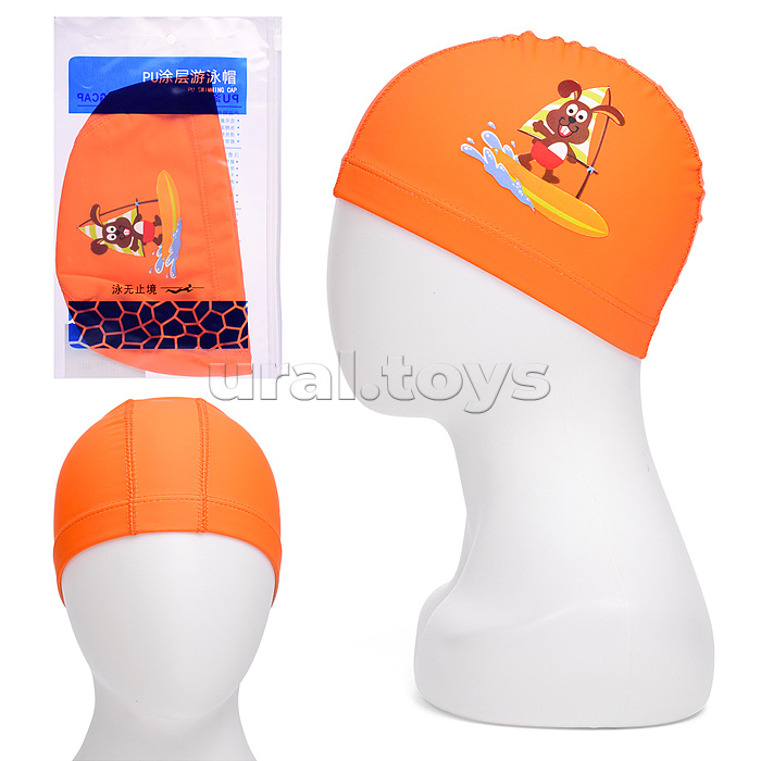 Шапочка для плавания с рисунком, в ассортименте, в пакете