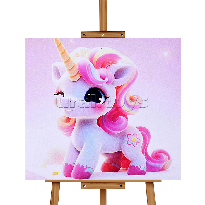 Мозаика алмазная "Радужная динорожка" 20*20 см.